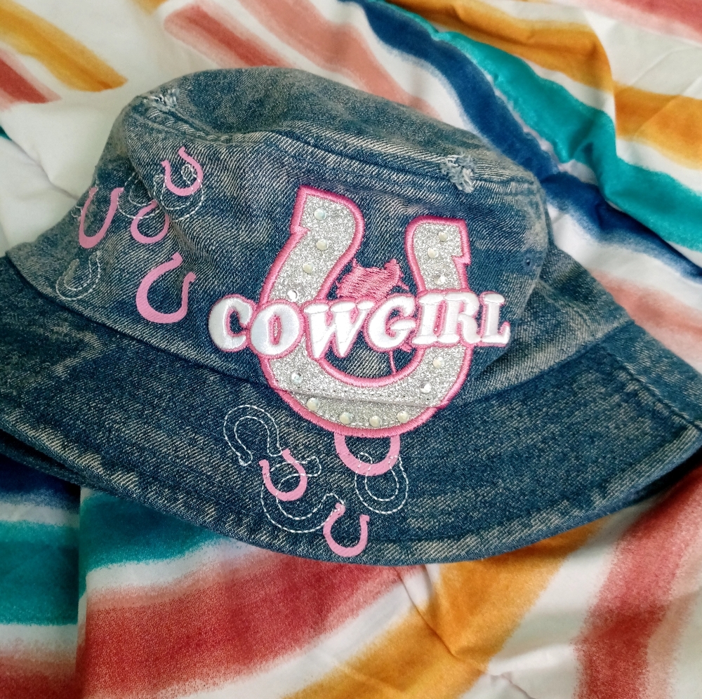 Cowgirl demin bucket hat
